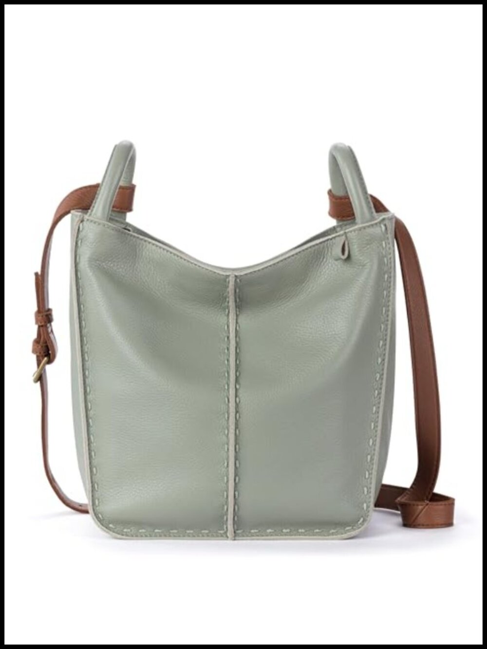 Leather Crossbody Bag Zip Closure Adjustable Strap Hobo Sling Everyday Travel